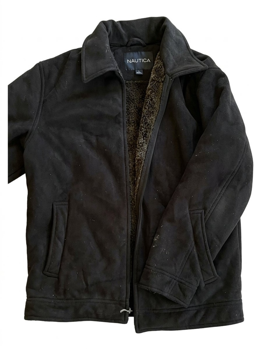 Nautica Men's Black Sherpa-Lined Field Jacket